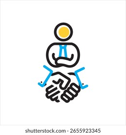 Vector multi color icon for broker hub