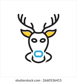 Ícone de vetor de várias cores para buck