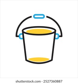 Vector multi color icon for bucket