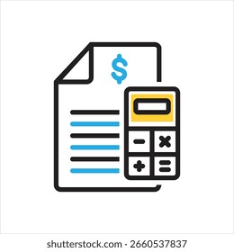 Vector multi color icon for budget