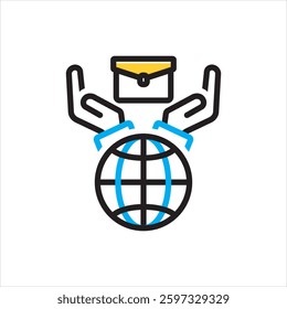 Vector multi color icon for  business owner