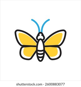 Vector multi color icon for butterfly