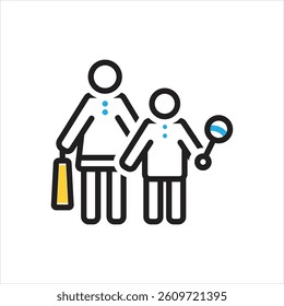Vector multi color icon for buy toy