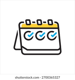 Vector icono multicolor para Calendario
