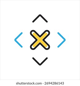 Icono multicolor del Vector para la calibración