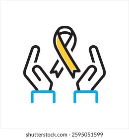 Vector multi color icon for cancer