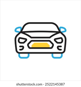 Vector multi color icon for car