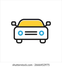 Vector multi color icon for car