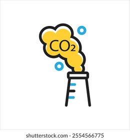 Vector multi color icon for carbon