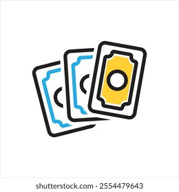 Vector multi color icon for card deck