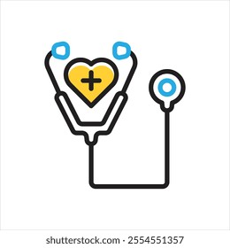 Vector multi color icon for care