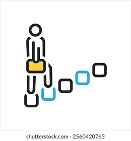 Vector multi color icon for career