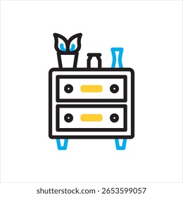 Vektor mehrfarbiges Symbol für Casegood