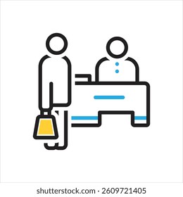 Vector multi color icon for cash counter