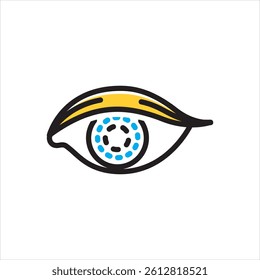 Vector multi color icon for cataract