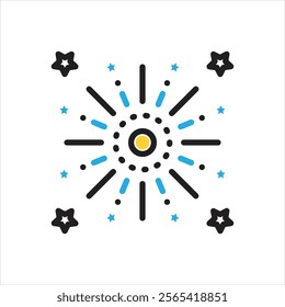 Vector multi color icon for celebrate
