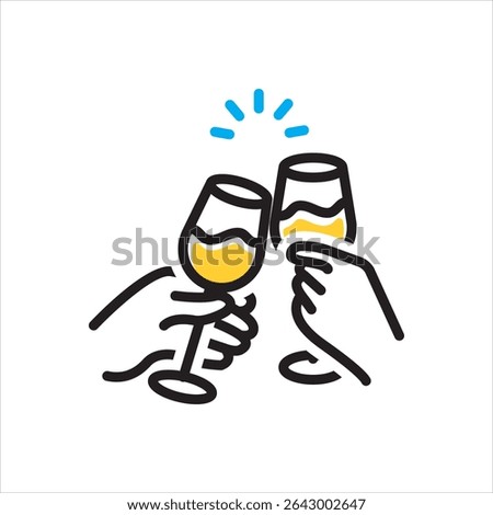 Vector multi color icon for celebrate
