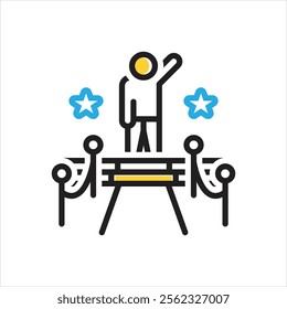 Vector multi color icon for celebrity