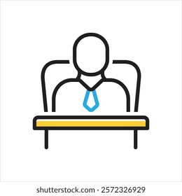Vector multi color icon for ceo