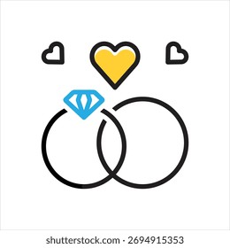 Icono multicolor del Vector para la ceremonia