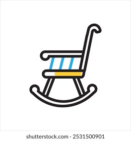Vector multi color icon for Chair