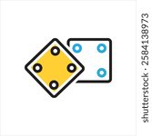 Vector multi color icon for chance