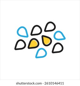 Vector multi color icon for charoli