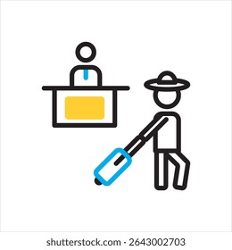 Ícone de vetor com várias cores para check-out