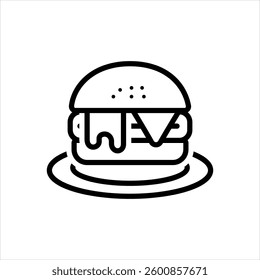 Vector multi color icon for cheeseburger
