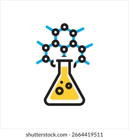 Icono multicolor del Vector para el producto químico
