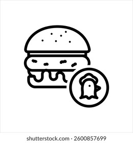 Vector multi color icon for chicken burger