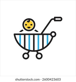 Vector multi color icon for child