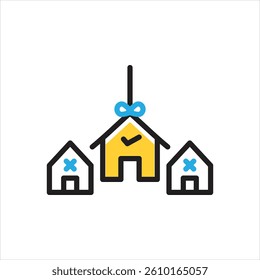 Vector multi color icon for choice