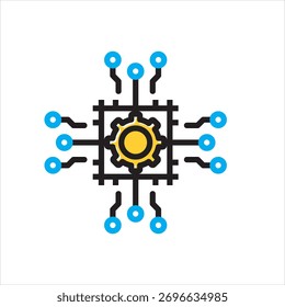 Icono multicolor del Vector para el circuito