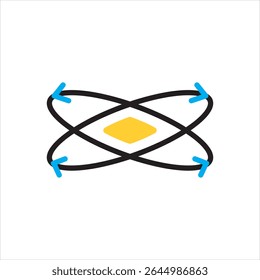 Vector multi color icon for circulate