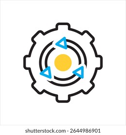 Vector multi color icon for circulate