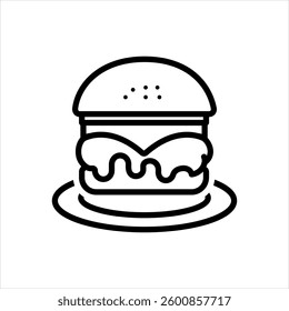 Vector multi color icon for classic hamburger