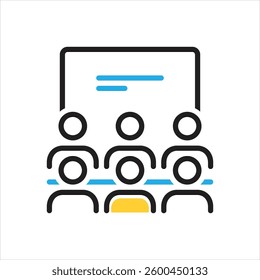 Vector multi color icon for classroom