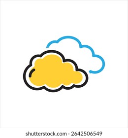 Vector multi color icon for cloud