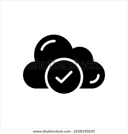 Vector multi color icon for cloud done