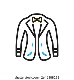 Vector multi color icon for coat