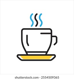 Vector multi color icon for coffee cup