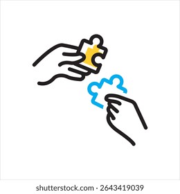 Vector multi color icon for collaborative