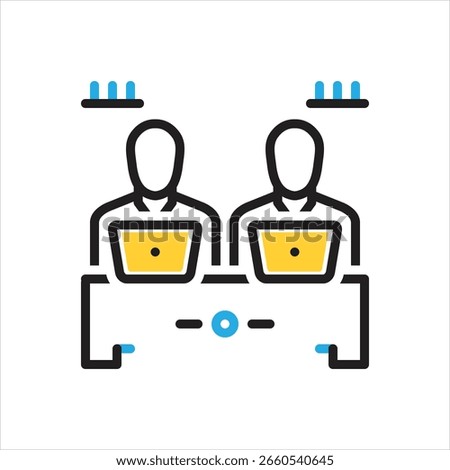 Vector multi color icon for colleague