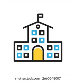 Vector multi color icon for college