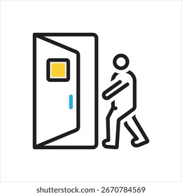 Vector multi color icon for come