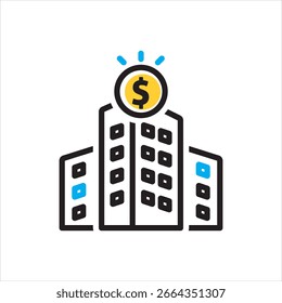 Vector multi color icon for commercial