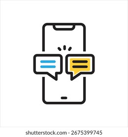 Vector icono multicolor para la comunicación