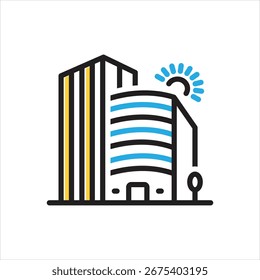 Vector multi color icon for company
