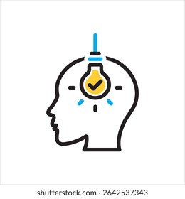 Icono multicolor del Vector para la conclusión